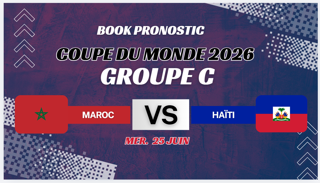 Pronostic et analyse Maroc Haïti Coupe du monde 2026