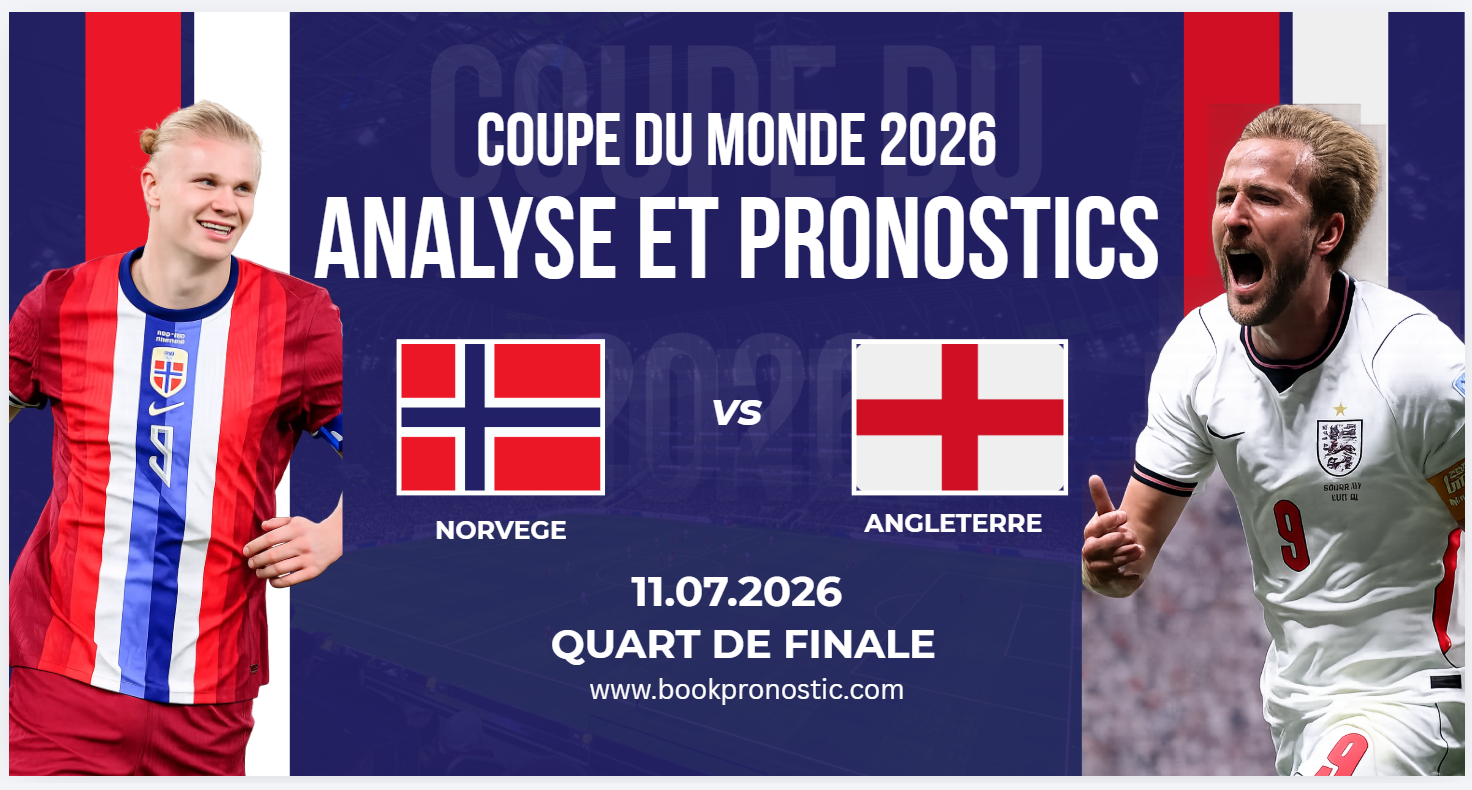 Norvège vs Angleterre Pronostic le choc de Quart de finale Coupe du Monde 2026
